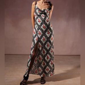 For Love & Lemons Vittoria Floral Strappy-Back Maxi Dress